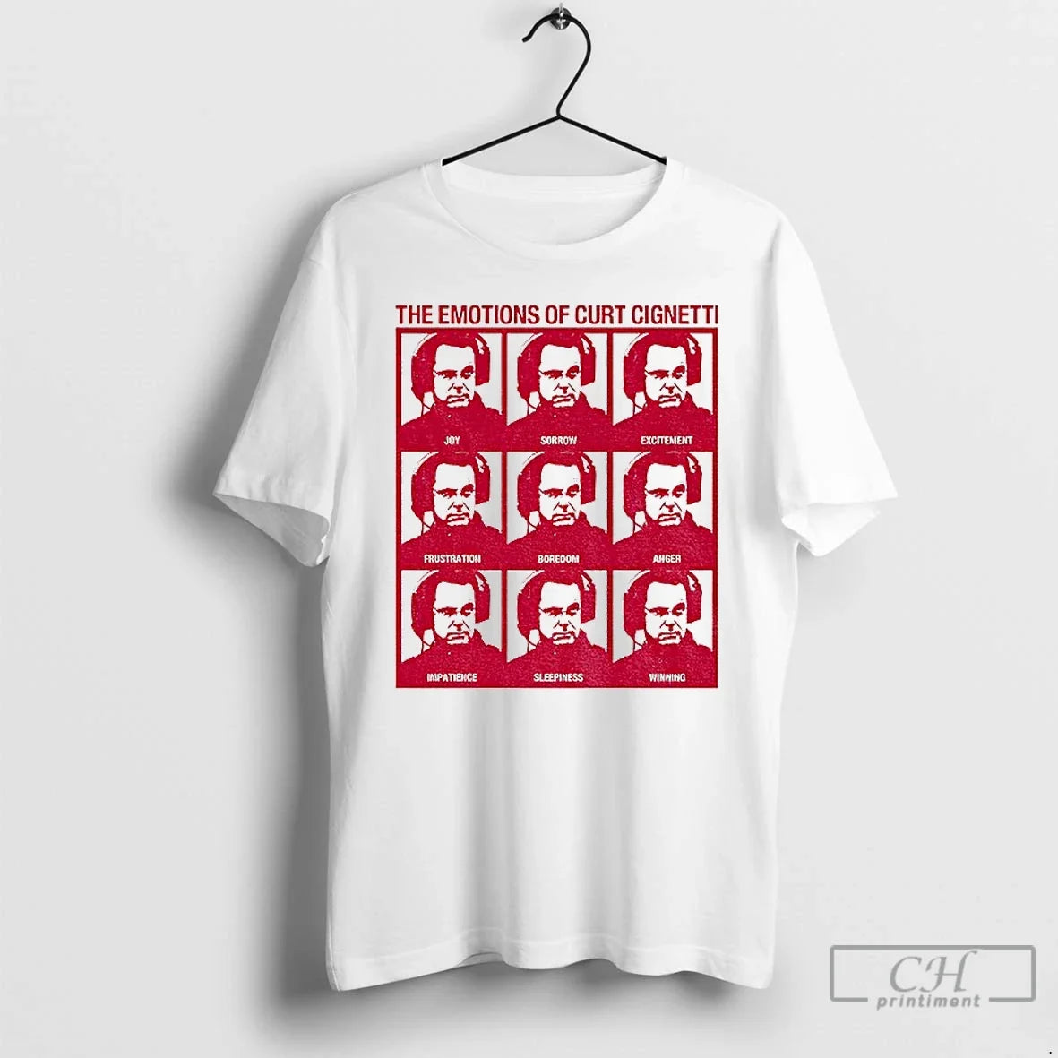 Premium Curt Cignetti Coach The Emotions Of Curt Cignetti Iu Football - T-Shirt, Sweatshirt, Hoodie