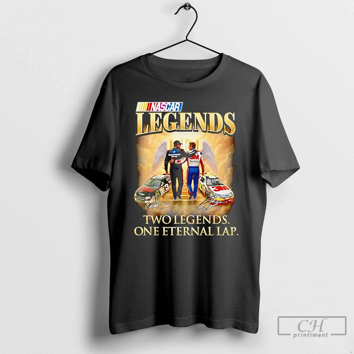 Premium Dale Earnhardt And Greg Biffle Nascar Legends Two Legends One Eternal Lap T Shirts - T-Shirt, Sweatshirt, Hoodie