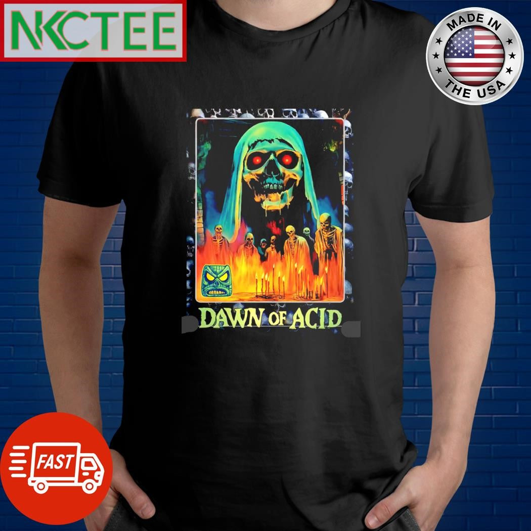 Premium Dawn of acid skeleton fire shirt Unisex T-shirt, Sweatshirt, Hoodie, Long Sleeve Tee - T-Shirt, Sweatshirt, Hoodie