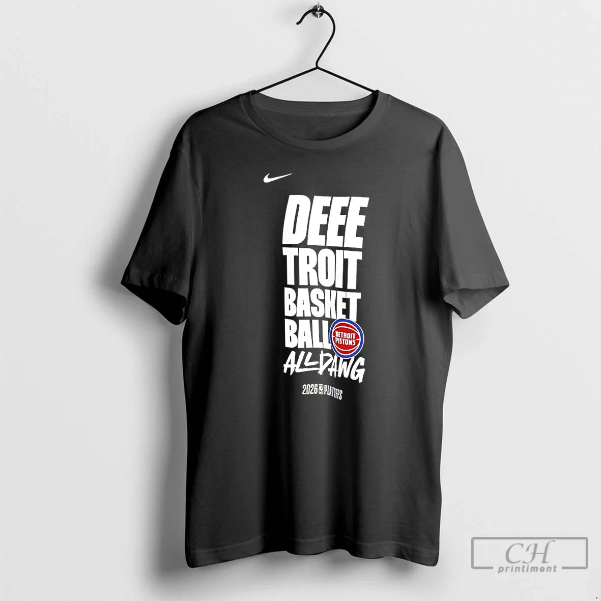 Premium Detroit Pistons Basketball Deeetroit Basketball All Dawg 2026 Playoffs Unisex T-shirt, Sweatshirt, Hoodie, Long Sleeve Tee - T-Shirt, Sweatshirt, Hoodie