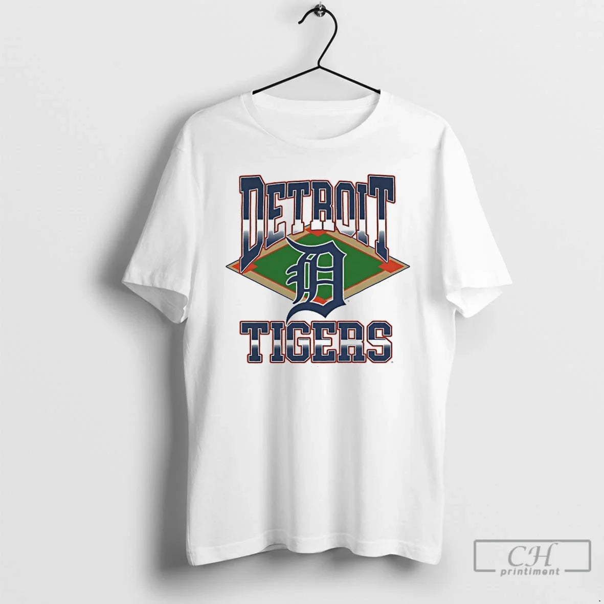 Premium Detroit Tigers Baseball Field Diamond Unisex T-shirt, Sweatshirt, Hoodie, Long Sleeve Tee - T-Shirt, Sweatshirt, Hoodie