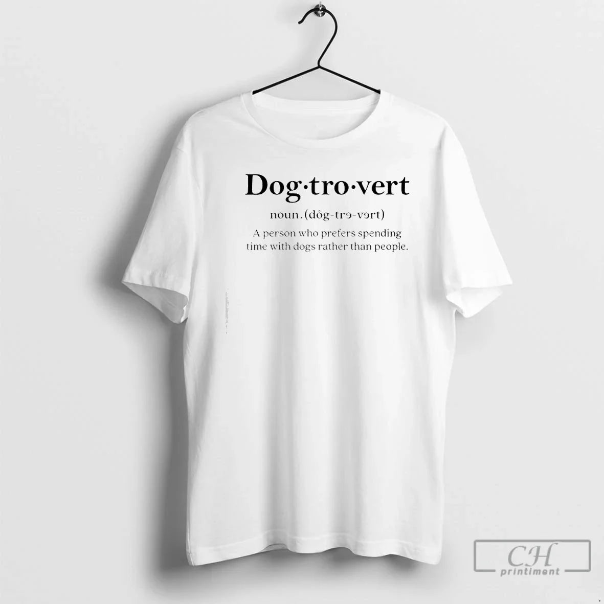 Premium Dog Tro Vert A Person Who Prefers Spending Time With Dogs Rather Than People - T-Shirt, Sweatshirt, Hoodie