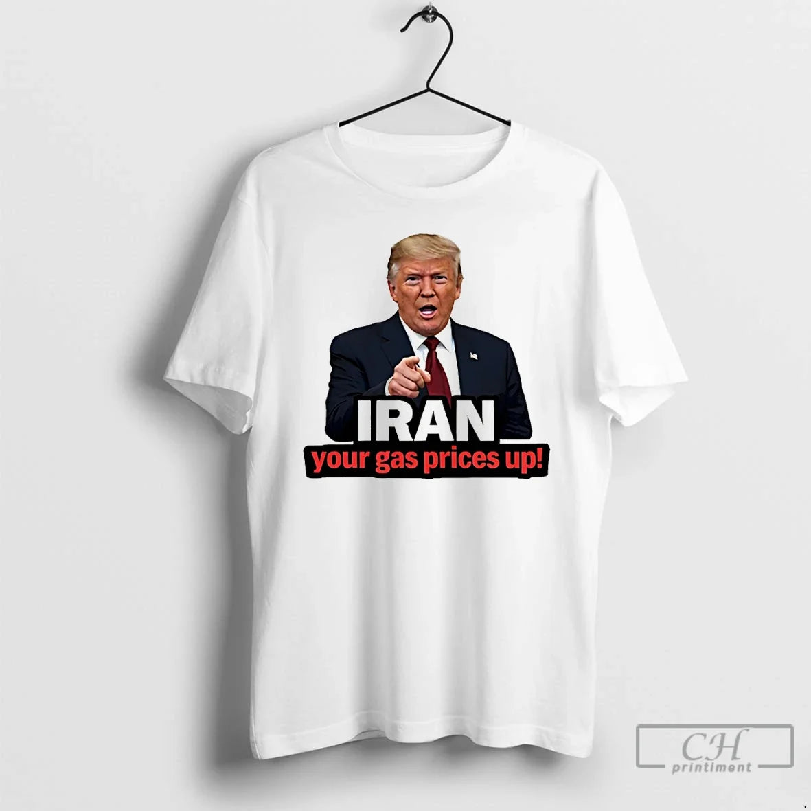 Premium Donald Trump Point Iran Your Gas Prices Up Political Meme Unisex T-shirt, Sweatshirt, Hoodie, Long Sleeve Tee - T-Shirt, Sweatshirt, Hoodie