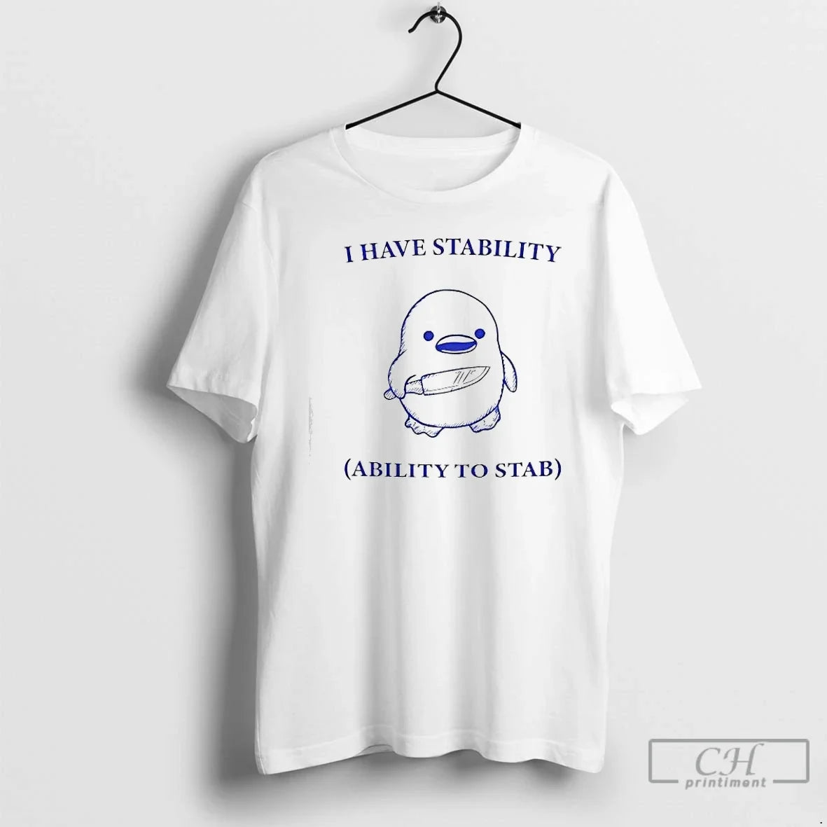 Premium Duck With Knife I Have Stability Ability To Stab - T-Shirt, Sweatshirt, Hoodie
