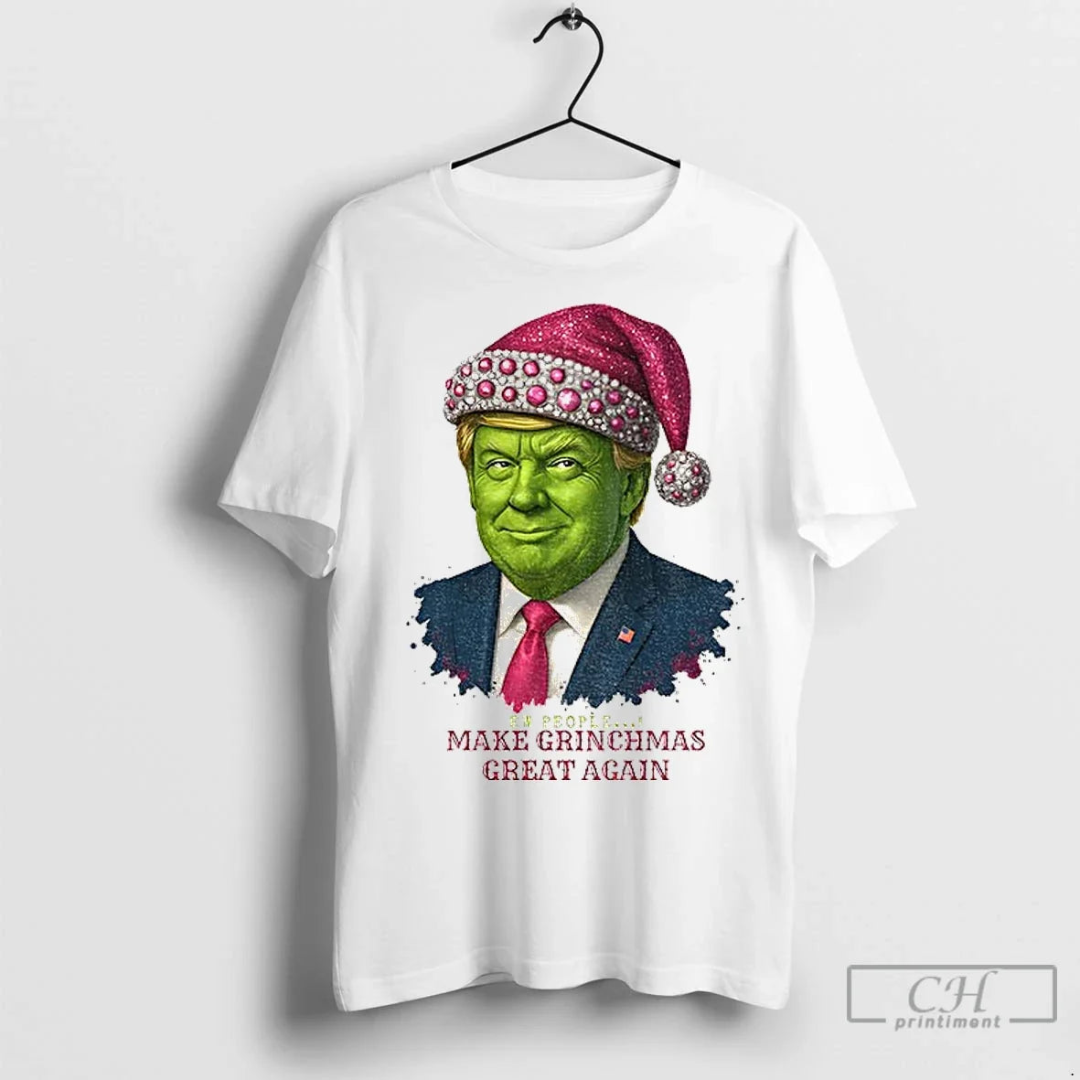 Premium Ew People Grinch Trump Christmas Parody Political Holiday Unisex T-shirt, Sweatshirt, Hoodie, Long Sleeve Tee - T-Shirt, Sweatshirt, Hoodie