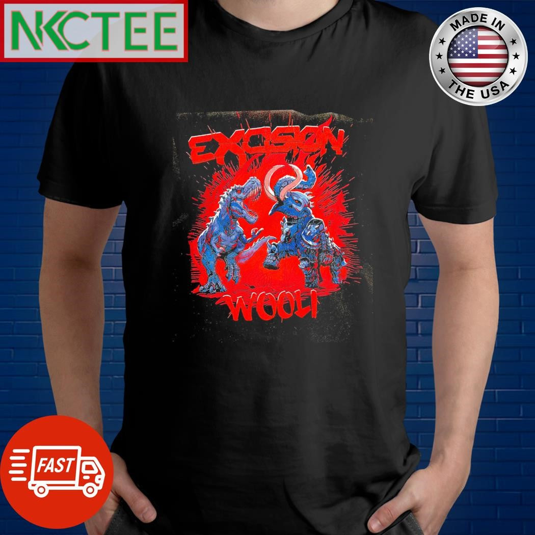 Premium Excision wooli trex elephant shirt Unisex T-shirt, Sweatshirt, Hoodie, Long Sleeve Tee - T-Shirt, Sweatshirt, Hoodie