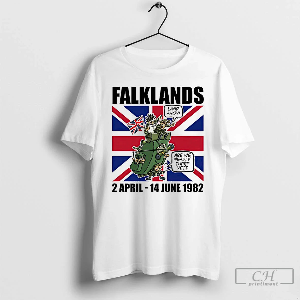 Premium Falklands 2 April 14 June 1982 Veterans United Kingdom Flag - T-Shirt, Sweatshirt, Hoodie
