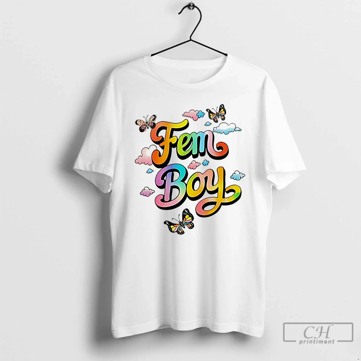 Premium Fem Boy Butterfly - T-Shirt, Sweatshirt, Hoodie