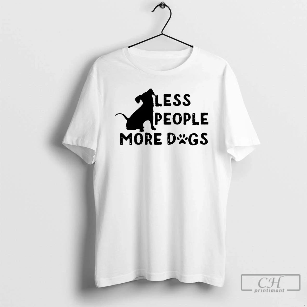 Premium Fewer Less People More Dogs - T-Shirt, Sweatshirt, Hoodie