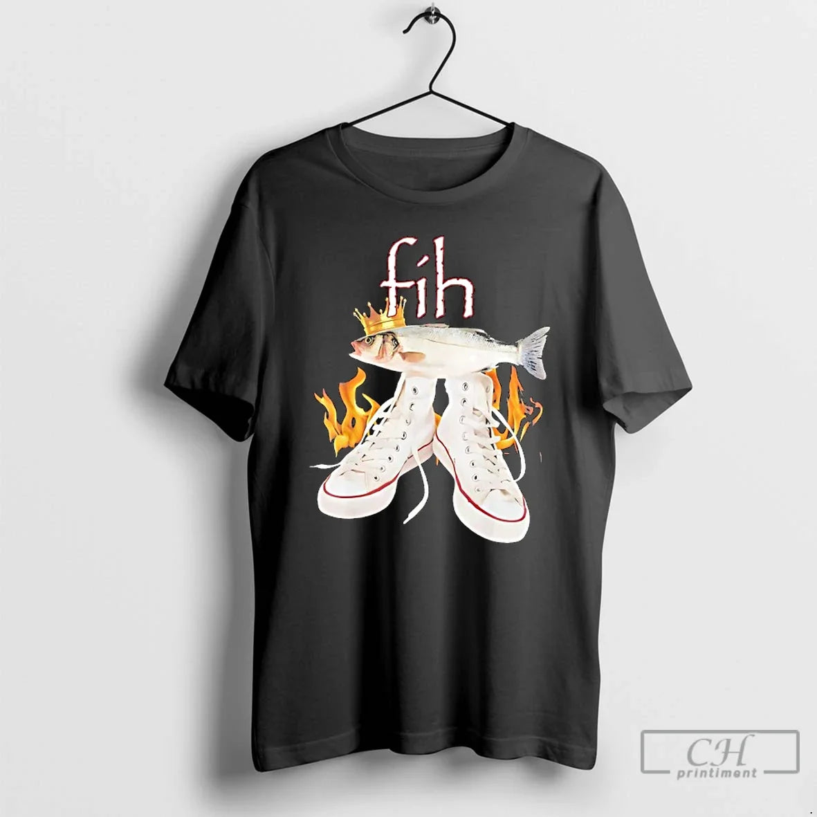 Premium Fih Shoes Fish Misspelled Fish Graphic - T-Shirt, Sweatshirt, Hoodie