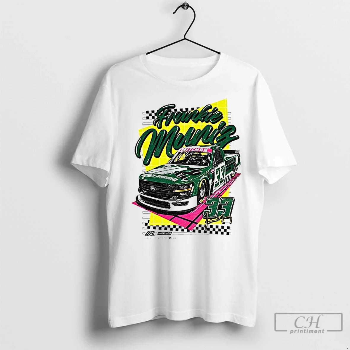 Premium Frankie Muniz 33 Nascar Craftsman Truck Series Signature Unisex T-shirt, Sweatshirt, Hoodie, Long Sleeve Tee - T-Shirt, Sweatshirt, Hoodie