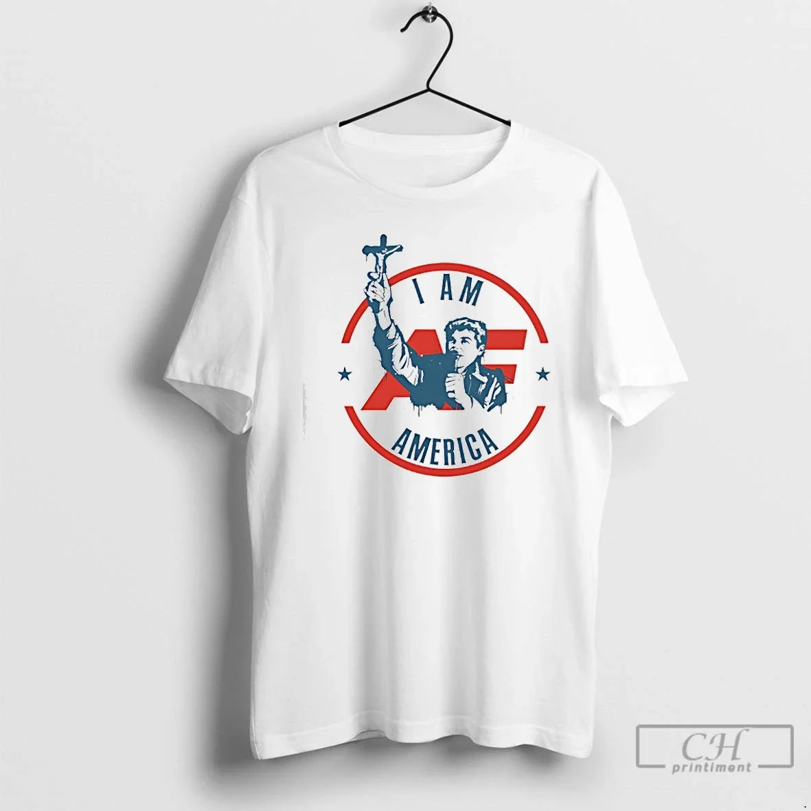 Premium Fuentes I Am America First Crucifix - T-Shirt, Sweatshirt, Hoodie