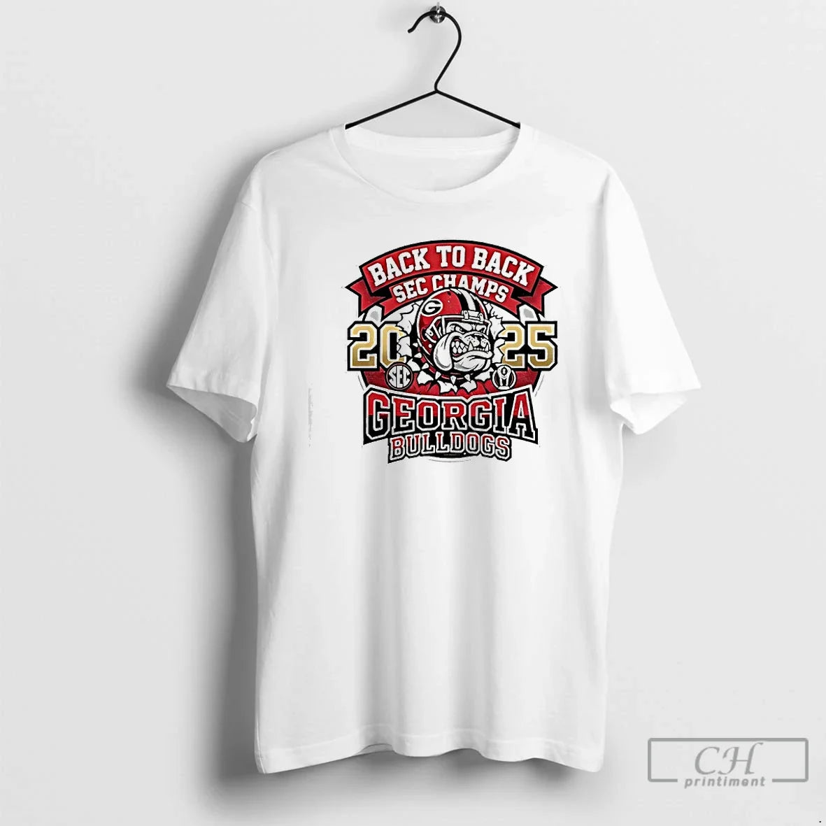 Premium Georgia Bulldogs Back To Back Sec Champs 2025 Logo - T-Shirt, Sweatshirt, Hoodie