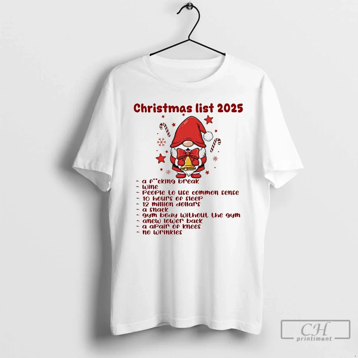 Premium Gnome Christmas List 2025 - T-Shirt, Sweatshirt, Hoodie