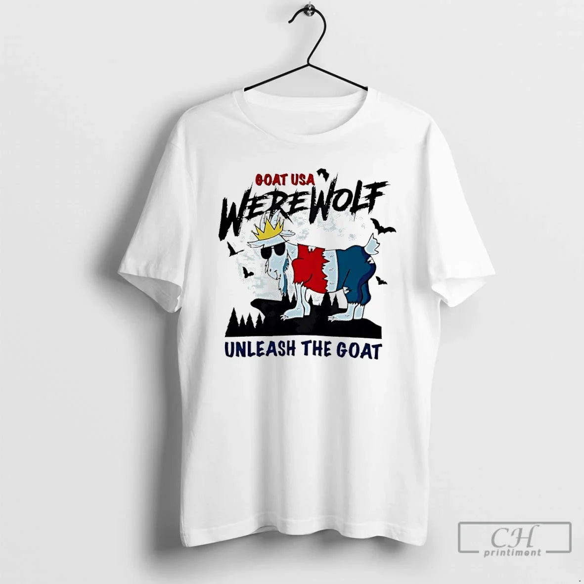 Premium Goat Usa Werewolf Unleash The Goat - T-Shirt, Sweatshirt, Hoodie