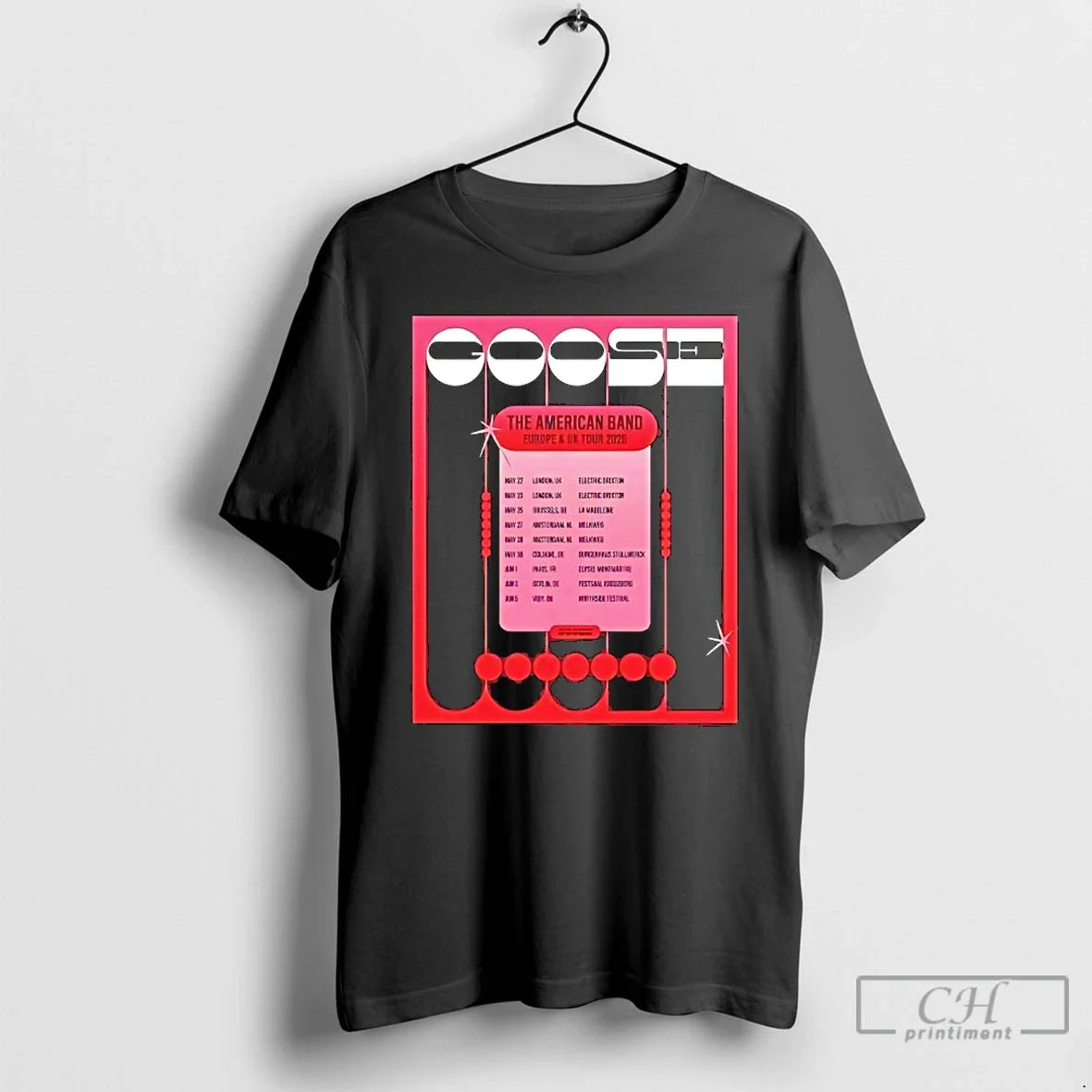Premium Goose The American Band Europe And Uk 2026 Tour - T-Shirt, Sweatshirt, Hoodie