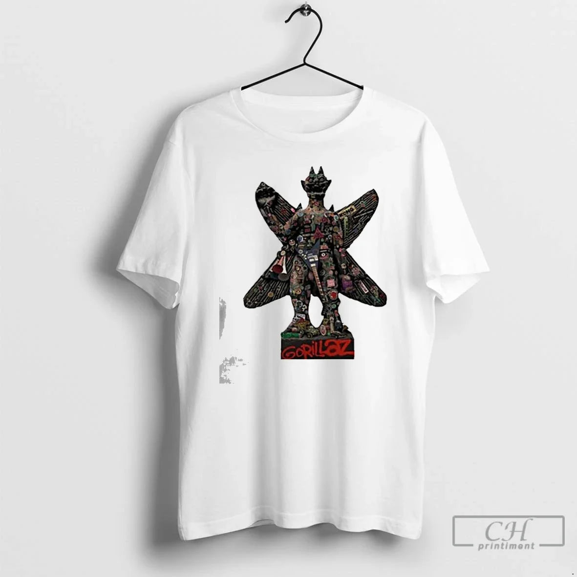 Premium Gorillaz Pazuzu White Unisex T-shirt, Sweatshirt, Hoodie, Long Sleeve Tee - T-Shirt, Sweatshirt, Hoodie