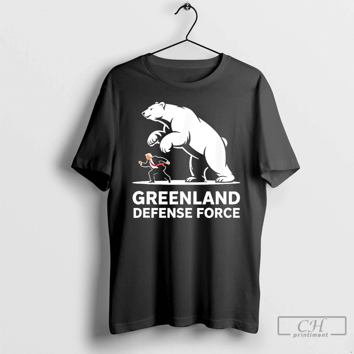 Premium Greenland Trump Defense Polar Bear Political Graphic - T-Shirt, Sweatshirt, Hoodie