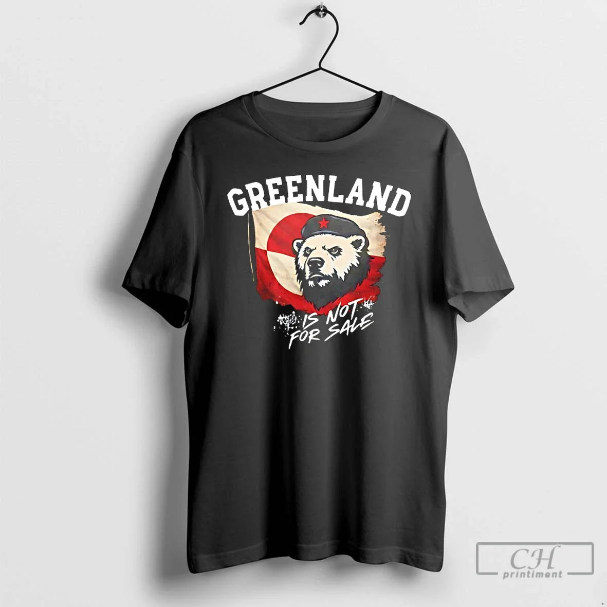 Premium Greenland Is Not For Sale Ice Bear Greenland Flag - T-Shirt, Sweatshirt, Hoodie