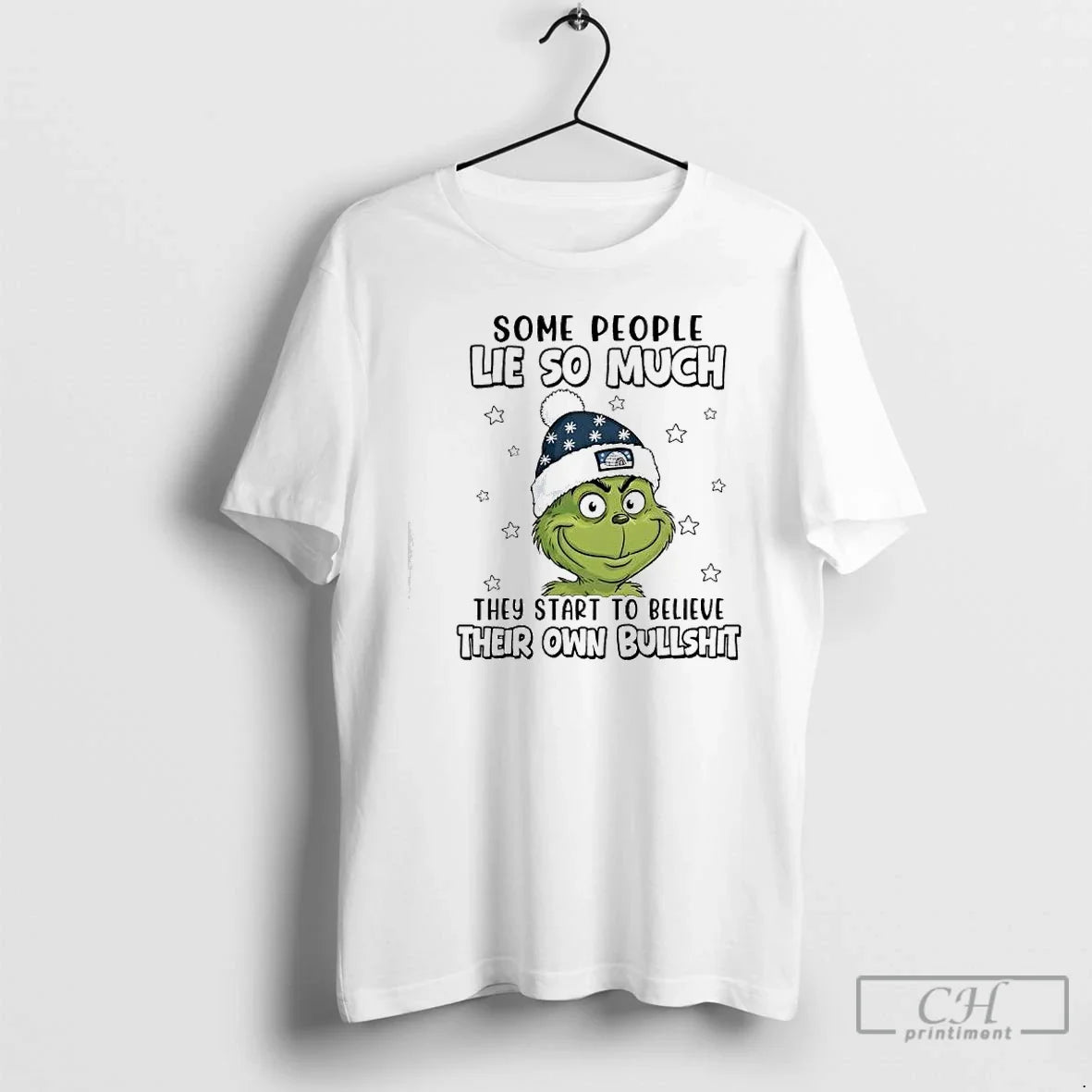 Premium Grinch Some People Lie So Much They Start To Believe Their Own Bullshit - T-Shirt, Sweatshirt, Hoodie