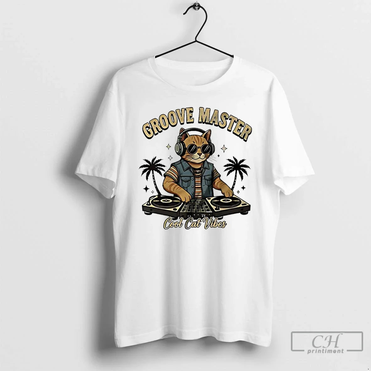 Premium Groove Master Cool Cat Dj Vibes - T-Shirt, Sweatshirt, Hoodie