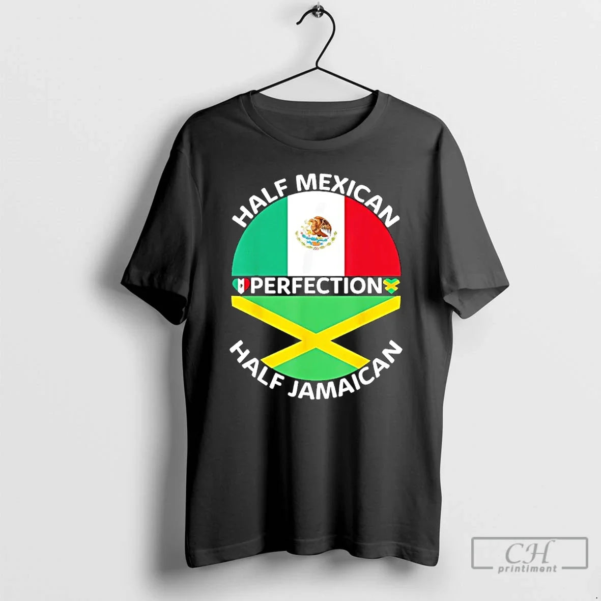 Premium Half Mexican Perfection Half Jamaican Flag - T-Shirt, Sweatshirt, Hoodie