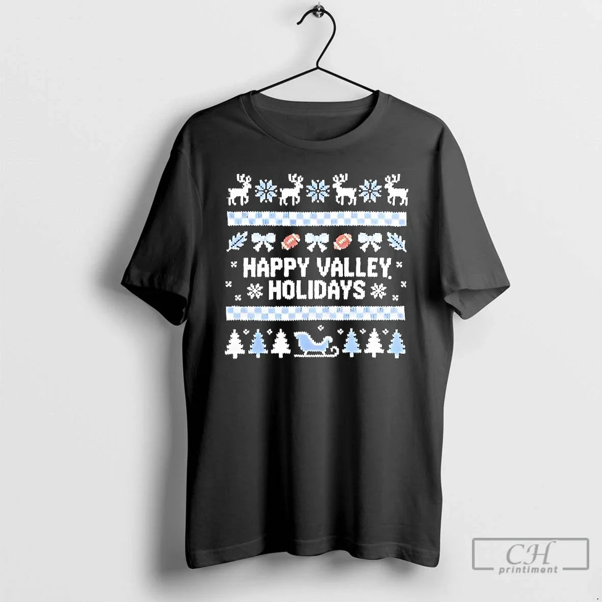 Premium Happy Valley Holidays Christmas Ugly - T-Shirt, Sweatshirt, Hoodie