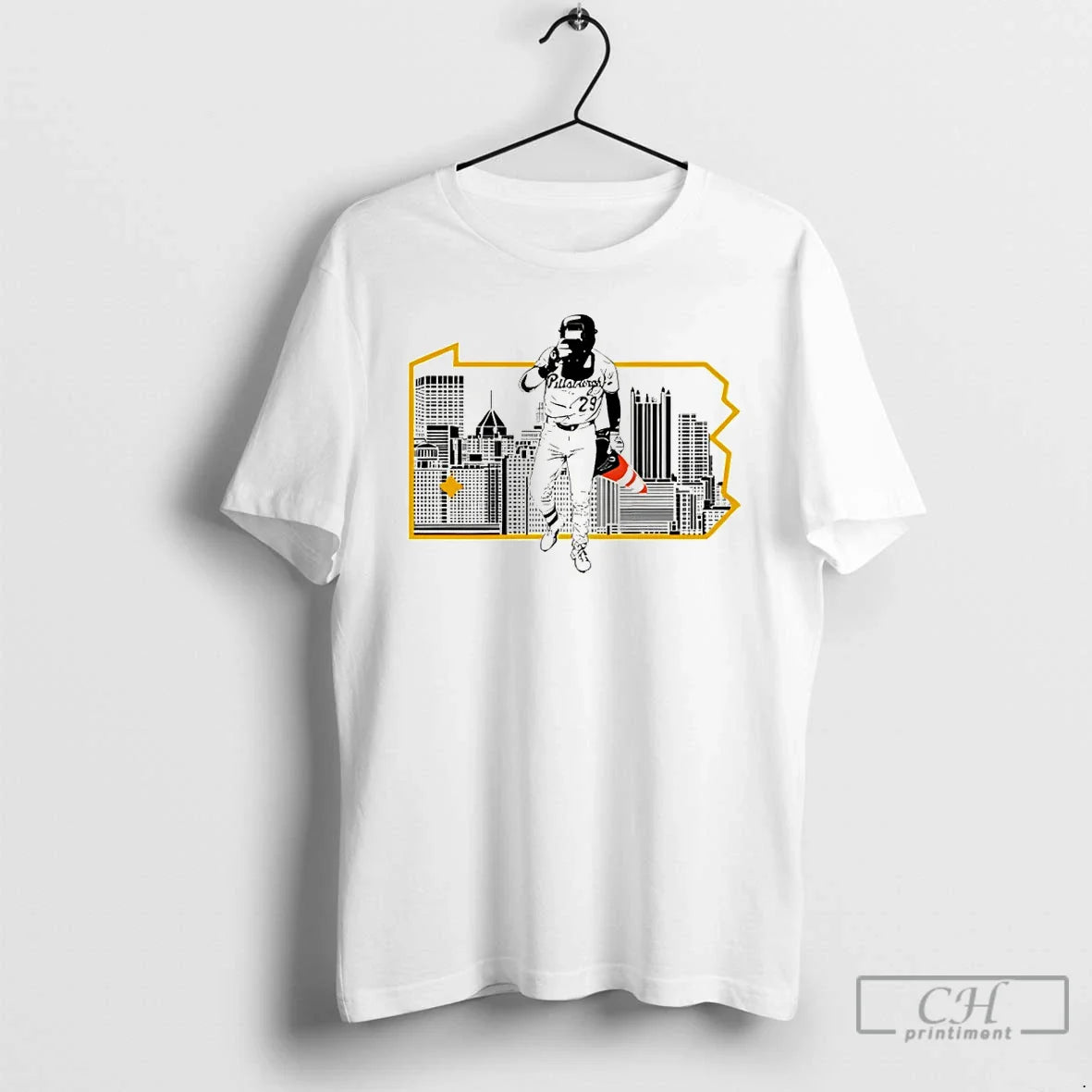 Premium Hoist The Cone City Skyline Paul Skenes Pittsburgh Pirates Baseball Mlb 2026 T Shirts - T-Shirt, Sweatshirt, Hoodie