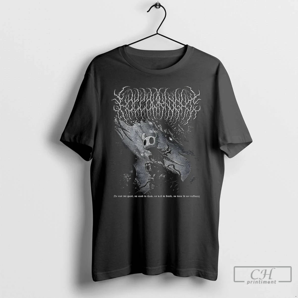 Premium Hollow Knight Metal No Cost To Great No Mind To Think T Shirts Sweater - T-Shirt, Sweatshirt, Hoodie