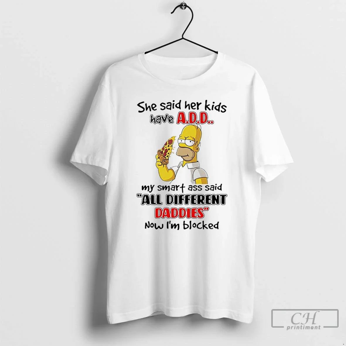 Premium Homer Simpson She Said Her Kids Have Add All Different Daddies T Shirts Sweater Unisex T-shirt, Sweatshirt, Hoodie, Long Sleeve Tee - T-Shirt, Sweatshirt, Hoodie
