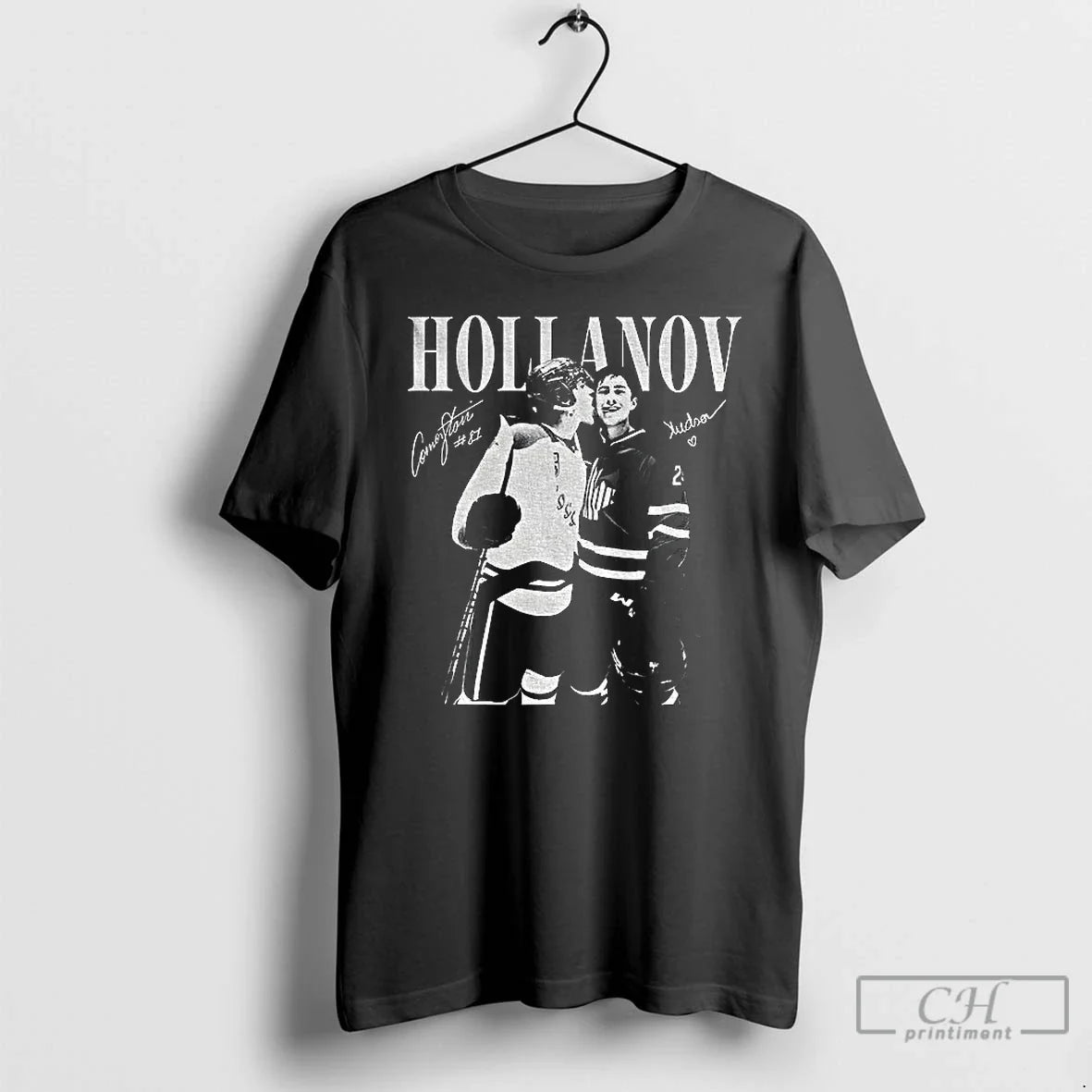 Premium Hudson Williams Connor Storrie Licking Face Hollanov Hockey Signatures - T-Shirt, Sweatshirt, Hoodie