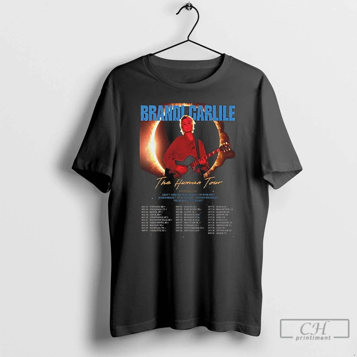 Premium I Carlile The Human 2026 Shows Unisex T-shirt, Sweatshirt, Hoodie, Long Sleeve Tee - T-Shirt, Sweatshirt, Hoodie