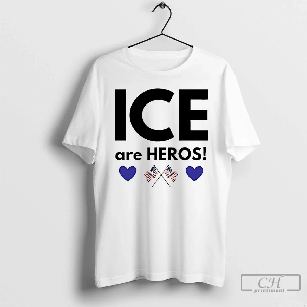 Premium Ice Are Heroes American Flag - T-Shirt, Sweatshirt, Hoodie