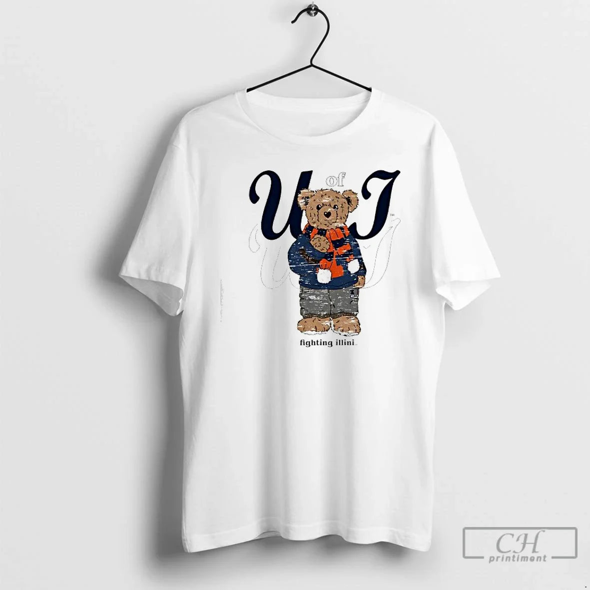 Premium Illinois Fighting Illini Of Tan Cozy Bear - T-Shirt, Sweatshirt, Hoodie