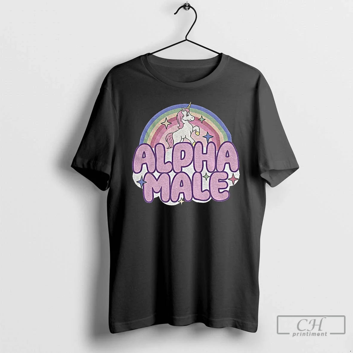 Premium Ironic Alpha Male Unicorn Rainbow - T-Shirt, Sweatshirt, Hoodie