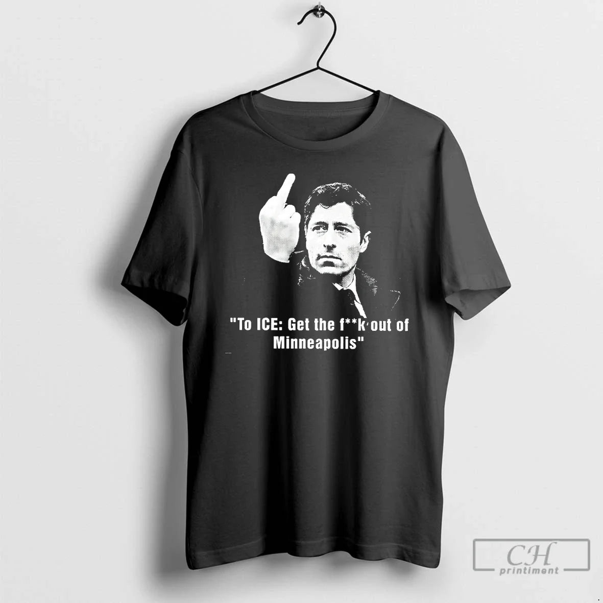 Premium Jacob Frey Middle Finger To Ice Get The Fuck Out Of Minneapolis T Shirts - T-Shirt, Sweatshirt, Hoodie