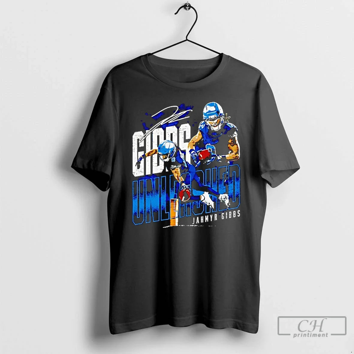 Premium Jahmyr Gibbs Detroit Lions Unleashed Signature - T-Shirt, Sweatshirt, Hoodie
