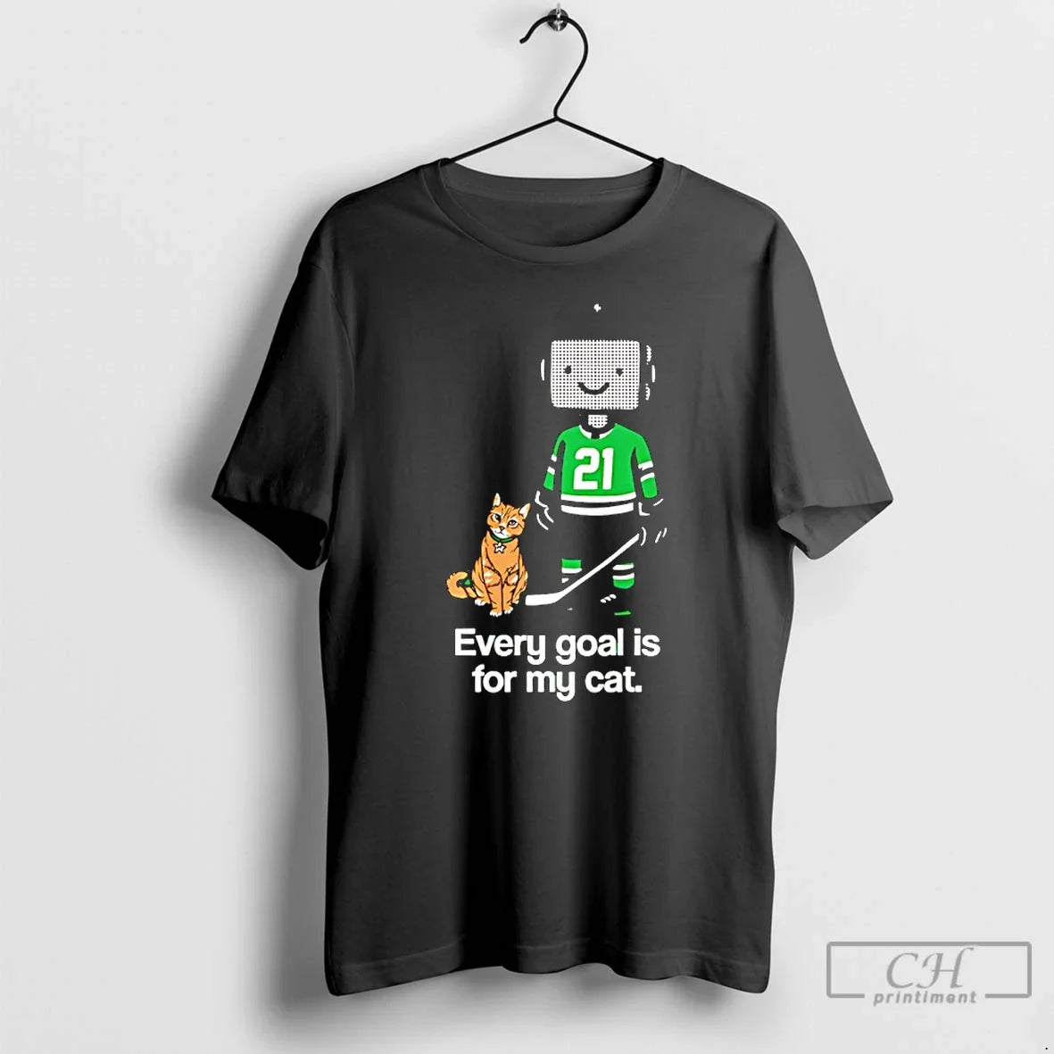 Premium Jason Robertson Dallas Stars Every Goal Is For My Cat - T-Shirt, Sweatshirt, Hoodie