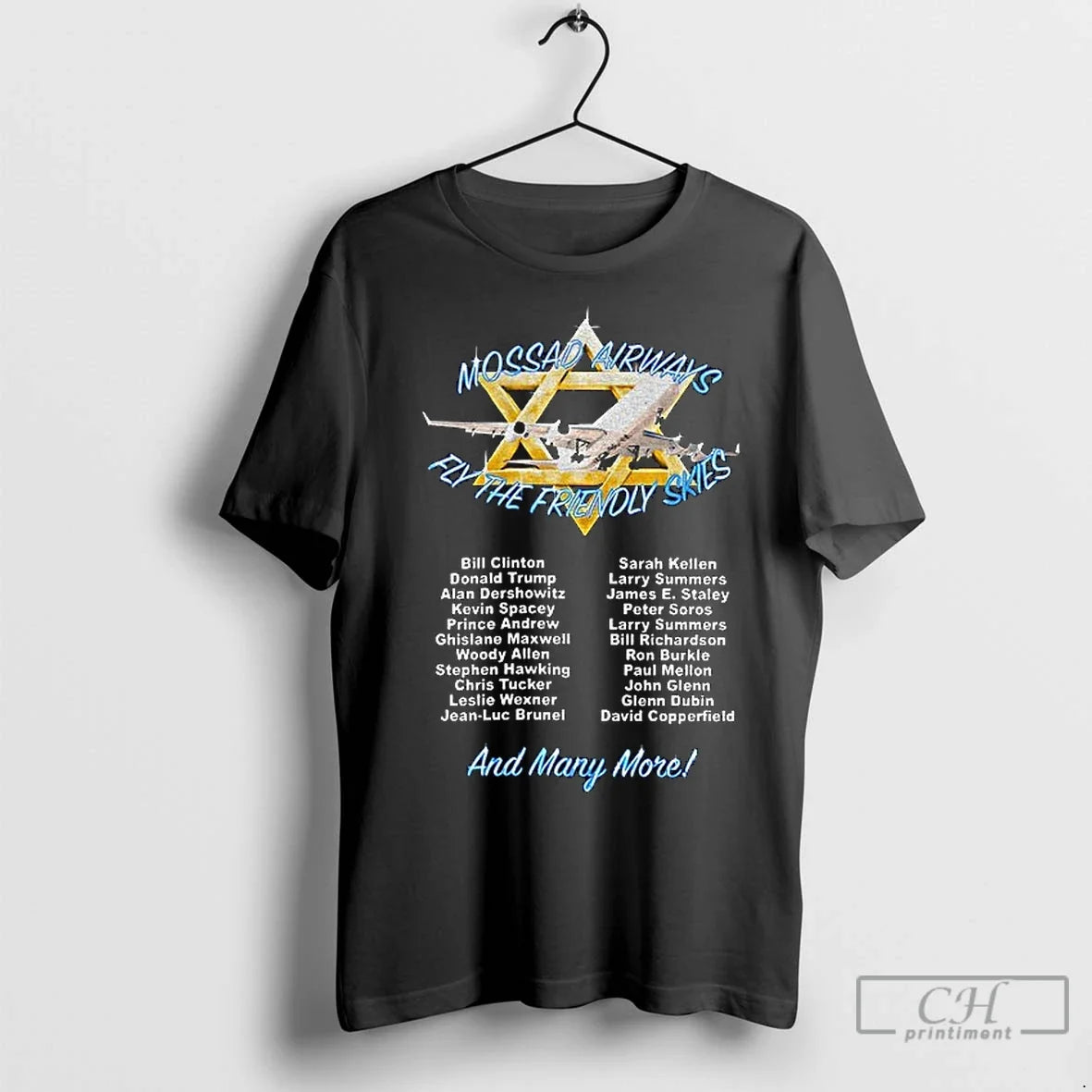 Premium Jewish Plane Mossad Airways Fly The Friendly Skies And Mary More Unisex T-shirt, Sweatshirt, Hoodie, Long Sleeve Tee - T-Shirt, Sweatshirt, Hoodie
