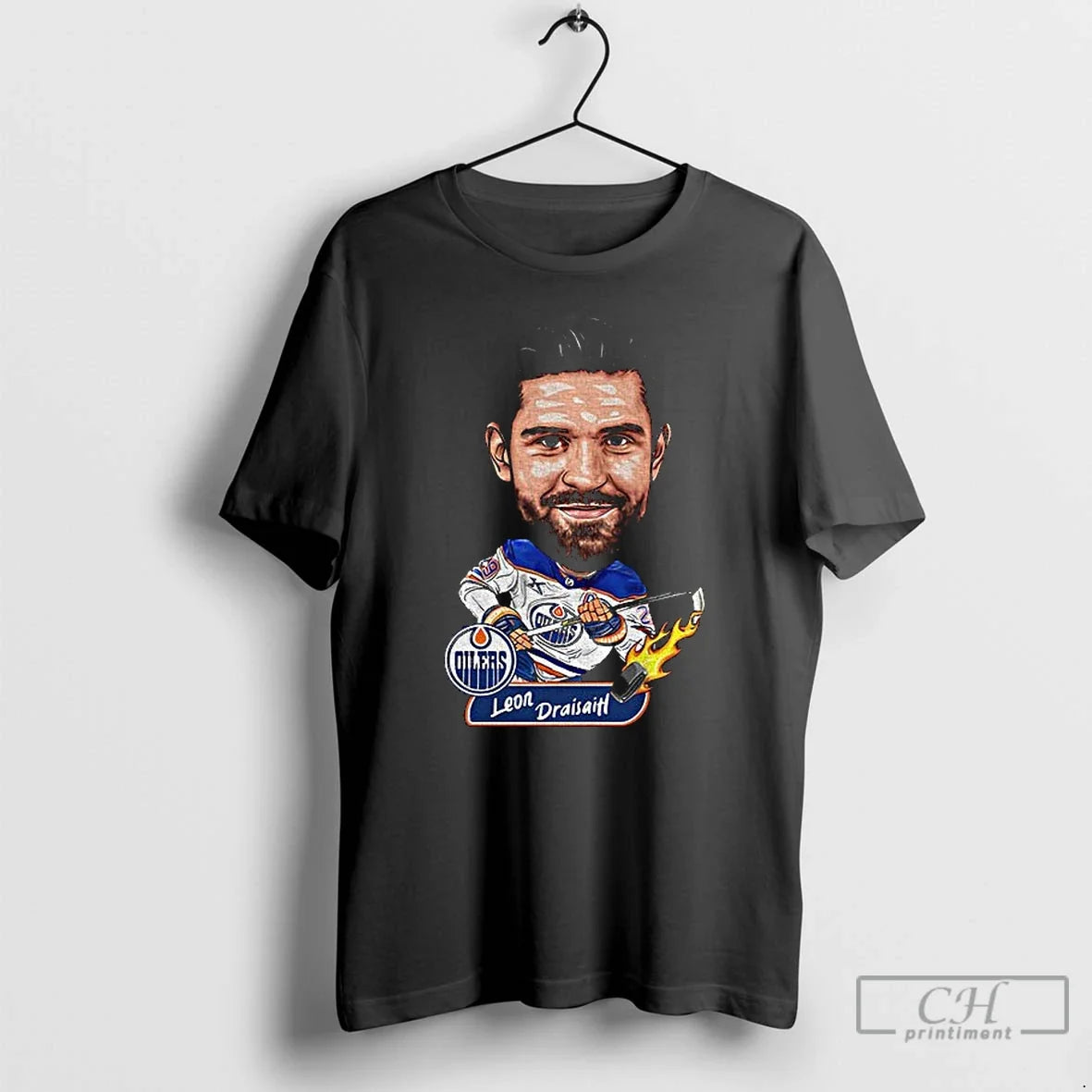 Premium Leon Draisaitl Caricature Edmonton Oilers Hockey - T-Shirt, Sweatshirt, Hoodie