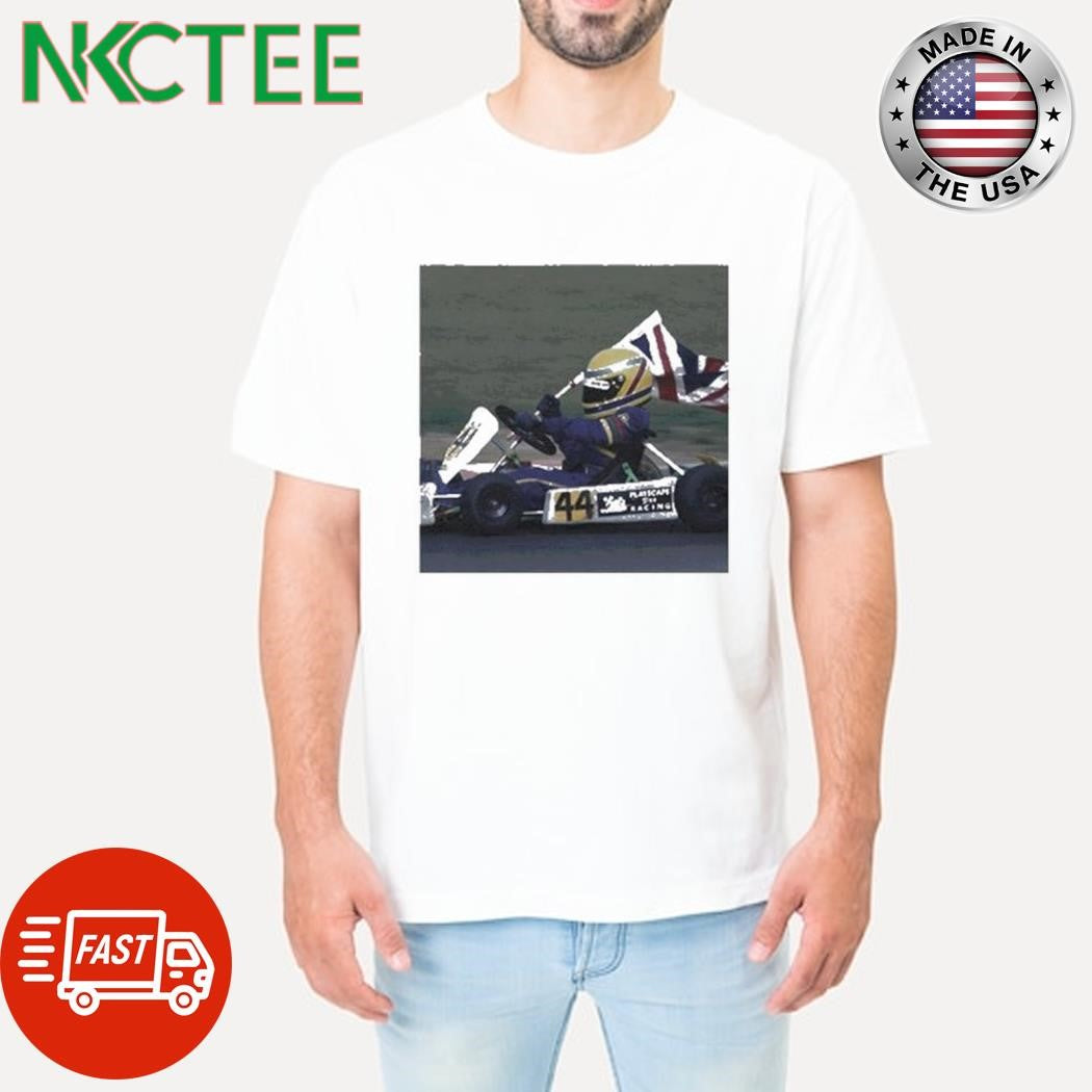 Premium Lewis Hamilton +44 Signature Racing go kart photo shirt Unisex T-shirt, Sweatshirt, Hoodie, Long Sleeve Tee - T-Shirt, Sweatshirt, Hoodie
