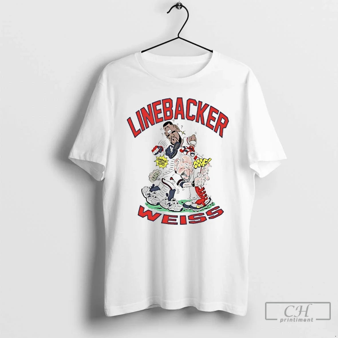 Premium Linebacker Style Walt Weiss Vs Jorge Soler Caricature Unisex T-shirt, Sweatshirt, Hoodie, Long Sleeve Tee - T-Shirt, Sweatshirt, Hoodie