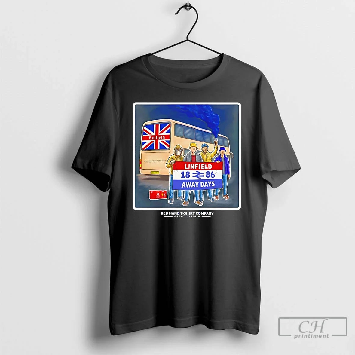 Premium Linfield Away Days Uk Flag Unisex T-shirt, Sweatshirt, Hoodie, Long Sleeve Tee - T-Shirt, Sweatshirt, Hoodie