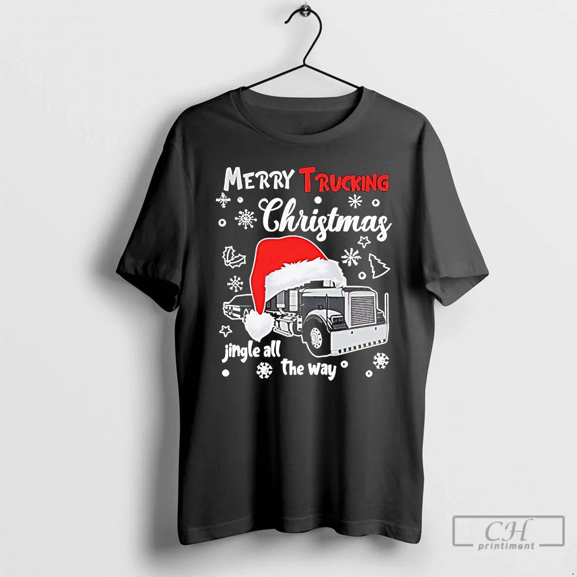 Premium Merry Trucking Christmas Jingle All The Way - T-Shirt, Sweatshirt, Hoodie