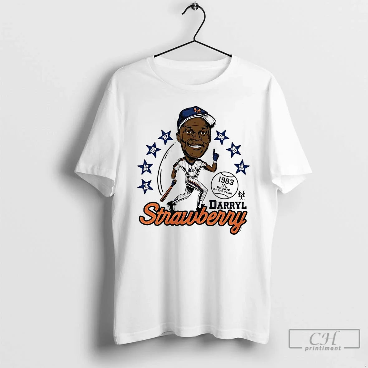 Premium Mets Darryl Strawberry 1983 Nl Rookie Of The Year Caricature - T-Shirt, Sweatshirt, Hoodie