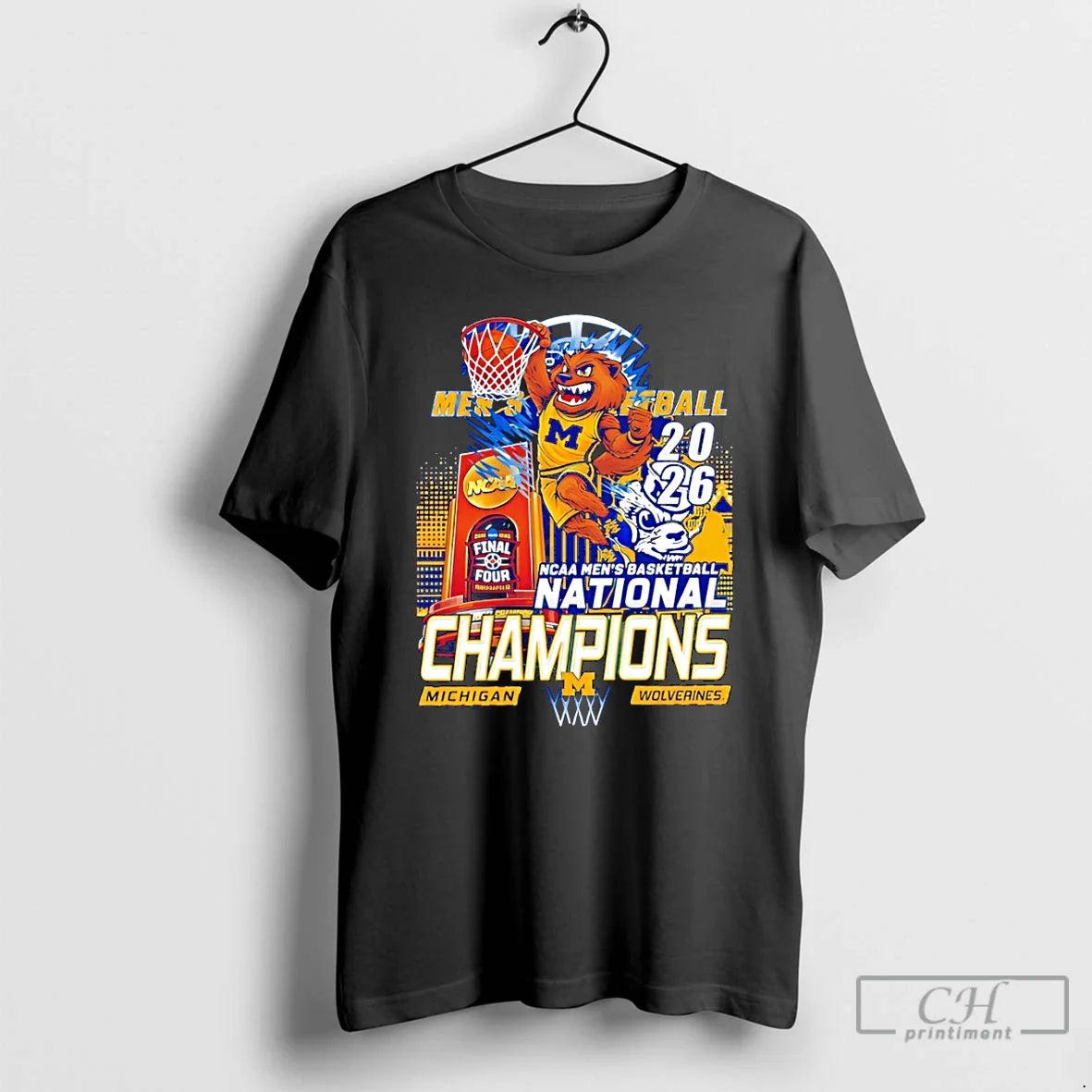 Premium Michigan Wolverines 2026 National Champions Basketball Championship Team Graphic Unisex T-shirt, Sweatshirt, Hoodie, Long Sleeve Tee - T-Shirt, Sweatshirt, Hoodie