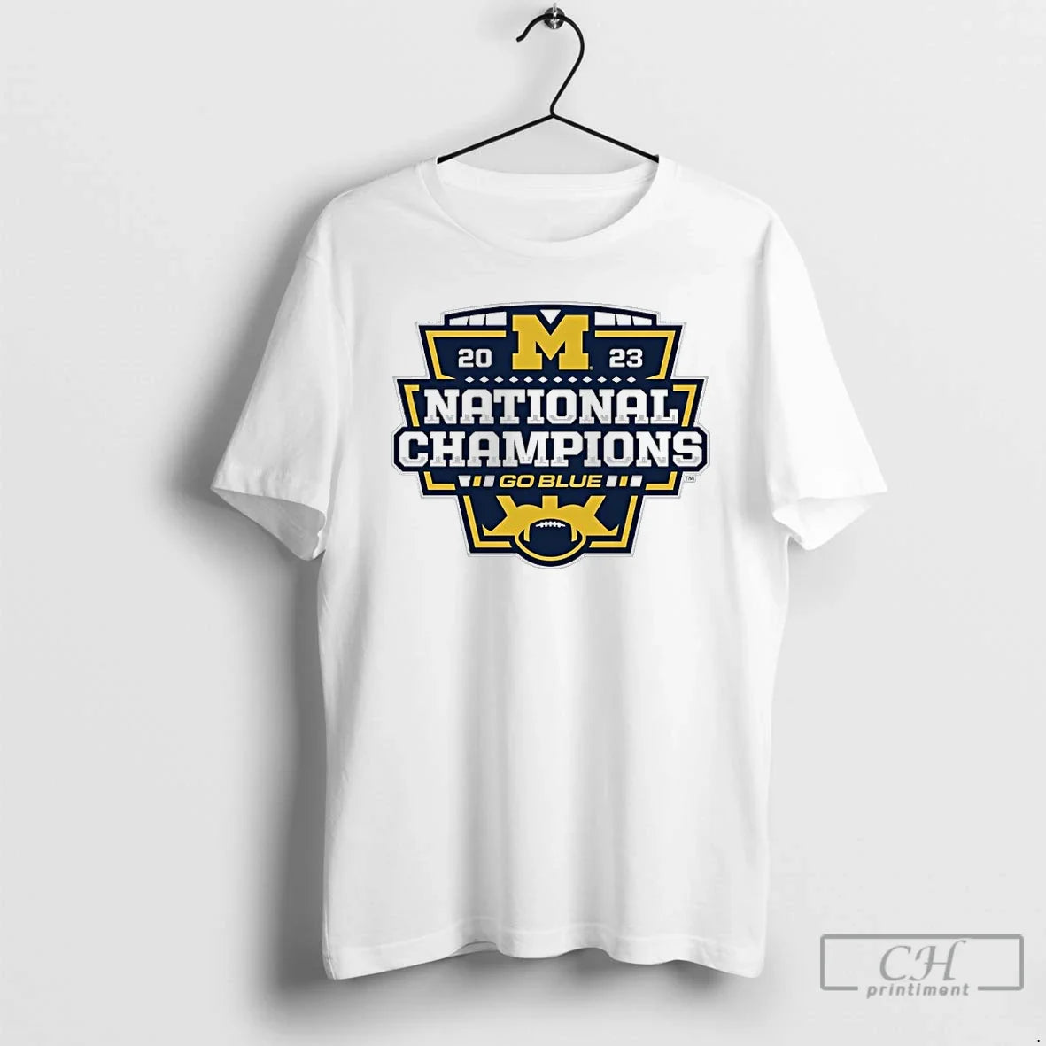 Premium Michigan Wolverines Mbb National Champions Go Blue Logo 2023 Unisex T-shirt, Sweatshirt, Hoodie, Long Sleeve Tee - T-Shirt, Sweatshirt, Hoodie