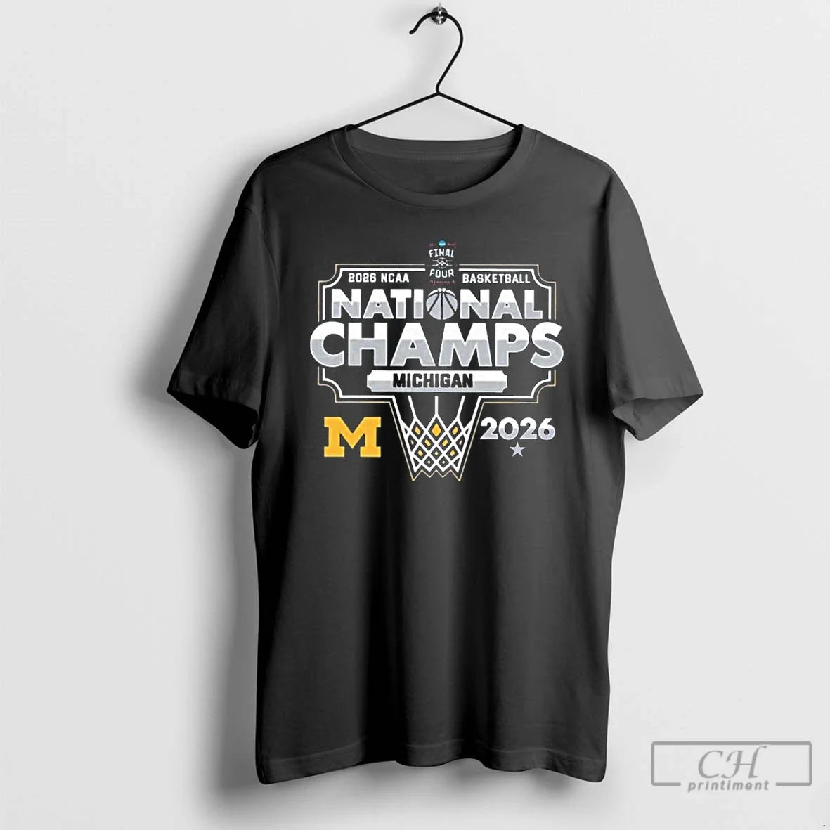 Premium Michigan Wolverines Mens Basketball 2026 Ncaa National Champions March Madness Hoops T Shirts Sweater - T-Shirt, Sweatshirt, Hoodie