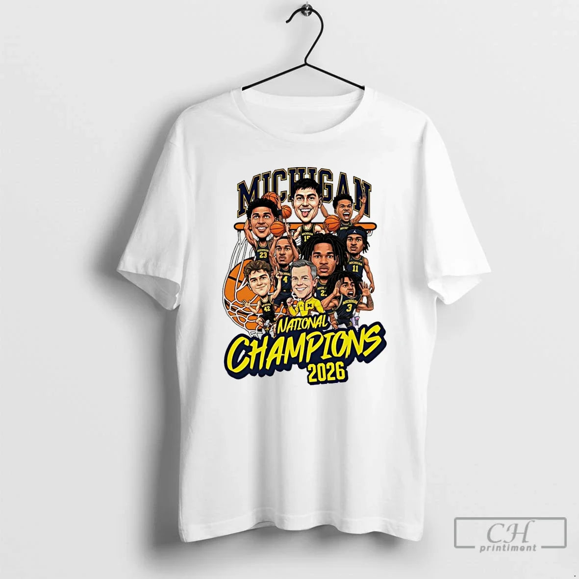 Premium Michigan Wolverines National Champions Blue Boys Cartoon 2026 Unisex T-shirt, Sweatshirt, Hoodie, Long Sleeve Tee - T-Shirt, Sweatshirt, Hoodie