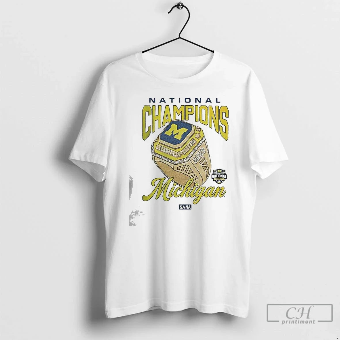 Premium Michigan Wolverines X Sana 2026 Ncaa Mens Basketball National Champions Ring T Shirts Sweater - T-Shirt, Sweatshirt, Hoodie